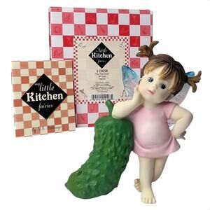 NEW My Little Kitchen Fairies FINE Dill PICKLE FAIRIE Fairy Girl Figurine BOX